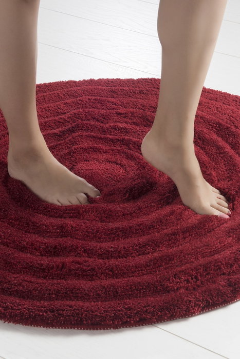 Mijölnir Alfombrilla de Baño Redonda Roja Mijölnir Alfombrilla de Baño Redonda Roja